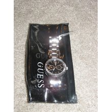 Guess G12578l $125 Chronograph Stainless Steel/black Watch Crystal