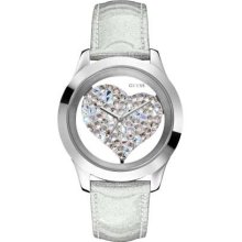 Guess Ladies' Clearly Heart Crystal Smooth Glitter W0113L1 Watch