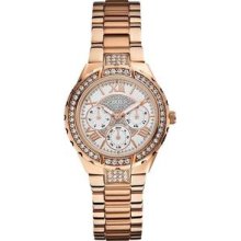 GUESS Rose Gold-Tone Crystal Ladies Watch U0111L3