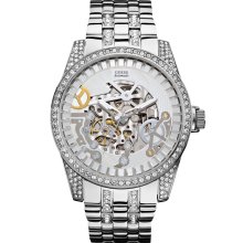 GUESS Silver-Tone Exhibition Watch