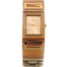 Guess W12647l1 Women's Gold Tone Dial Watch - 100 % Authentic