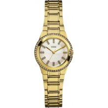 Guess W12654l1 Ladies Mini Moonbeam Gold Tone Watch