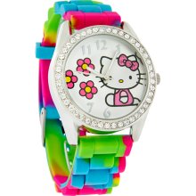 Hello Kitty by Sanrio Crystal Ladies Multi-Color Rainbow Band Watch HK2172S
