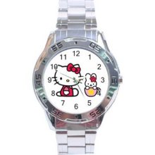 Hello Kitty Stainless Steel Chrome Analogue Men's Watch 05