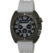 Henley Boy's Quartz Watch With Black Dial Analogue Display And White Silicone Strap Hy005.4