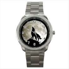 Hot Wolf Full Moon Sport Metal Wrist Watch Gift