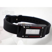 Hotsale Silicone Silicon Lcd Digital Watch Watches Shipping