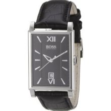 Hugo Boss Men's & Women's Stainless Steel Case Black Leather Glass Watch 1512468