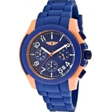 I by Invicta Watches Men's Chronograph Blue Dial Blue Polyurethane Bl