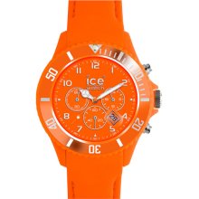 ICE Watch Chronograph Matte Silicone Strap Watch Orange