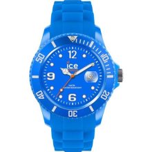 Ice-Watch Mens Ice-Flashy Analog Plastic Watch - Blue Rubber Strap - Blue Dial - SS.NBE.U.S.12