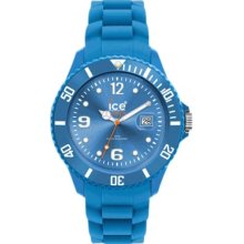 Ice-Watch Mens Sili Plastic Watch - Blue Rubber Strap - Blue Dial - SI.FB.B.S.10