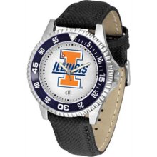 Illinois Fighting Illini Mens Leather Wrist Watch