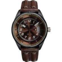 Impulse IM8523SC Impulse Mens Racing Stripe Quartz Silver - Coffee