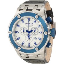 Invicta 10086 Men's Subaqua Noma Leather Band Silver Dial Watch