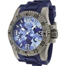 Invicta 1096 Men's Excursion Diver Quartz Blue Camo Dial