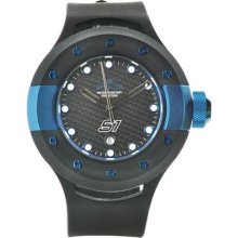 Invicta 1945 Men's S1 Rally Blue Accents Black Polyurethane Rubber