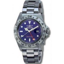 Invicta 9400 Mens Stainless Steel Pro Diver Quartz GMT Blue Dial