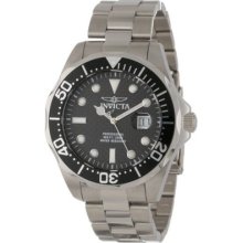 Invicta Men's 12562x Pro Diver Black Carbon Fiber Dial Stainless Steel Watch