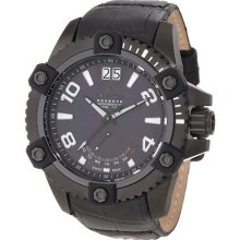 Invicta Men's Arsenal Reserve Black Mop Dial Black Leather Watch 1729
