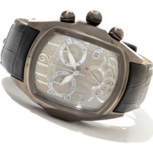 Invicta Men's Dragon Lupah Swiss Made Quartz Chronograph Stainless Steel Leather Strap Watch
