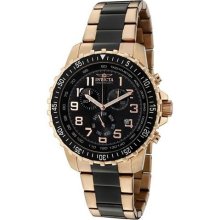 Invicta Men's 'Invicta II' Chronograph Black Dial Two Tone Watch ...