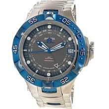 Invicta Men's LIMITED EDITION Subaqua GMT Automatic Stainless Steel Case and Bracelet Gray Tone Dial 12877