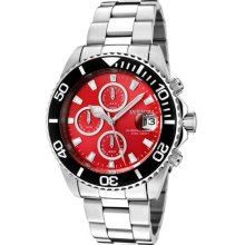 Invicta Men's Pro Diver Chronograph Red Dial Stainless Steel ...
