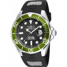 Invicta Men's Pro Diver Stainless Steel Case Rubber Bracelet Black Tone Dial Date Display 12560