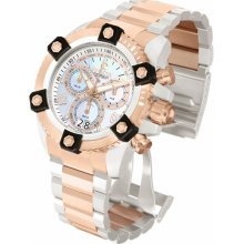 Invicta Men's Reserve Arsenal Chronograph Stainless Steel Case and Bracelet Mother of Pearl Dial 13716