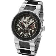 INVICTA Men's Reserve Chrono SS/Black Polyurethane 6773
