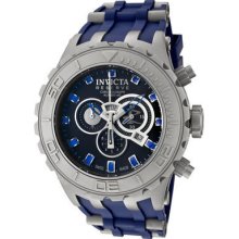 Invicta Men's Reserve Chronograph Blue Dial Blue Poly & Grey Ion Plated Watch