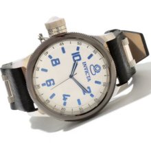 Invicta Men's Russian Diver Elegant Quartz Stainless Steel Leather Strap Watch