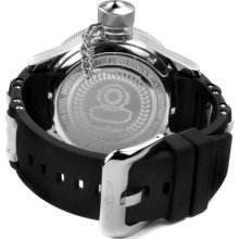 Invicta Men's Russian Diver Round Watch Strap: Black / Silver