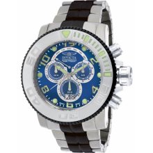 Invicta Men's Sea Hunter Chronograph Stainless Steel Case and Bracelet Blue Tone Dial 10767