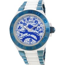 Invicta Men's Subaqua Dragon Dynasty Stainless Steel Case and Bracelet Blue and White Dragon Dial 11546