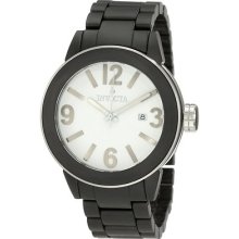 Invicta Men's\women's Matte Ceramic Collection White Dial Black Watch 1191