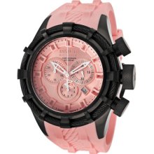 Invicta Watches Men's Bolt Chronograph Pink Dial Pink Polyurethane Pi