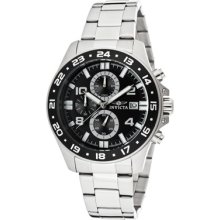 Invicta Watches Men's Pro Diver Chronograph Black Dial Stainless Steel