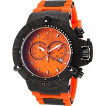 Invicta Watches Men's Subaqua Noma III Chronograph Orange Dial Orange