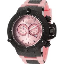 Invicta Watches Men's Subaqua/Noma III Chronograph Pink Dial Pink Sili