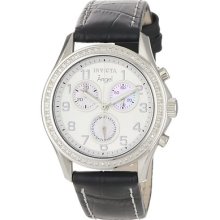 Invicta Women's 0577 Angel Chronograph Diamond Black Leather Watch $595