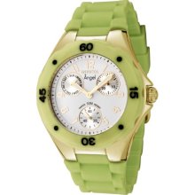 Invicta Women's 0709 Angel Collection Gold-Tone Lime Green Polyurethan