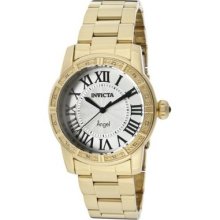 Invicta Women's Angel Diamonds 18k Gold Plated Stainless Steel Watch 14374