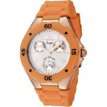 Invicta Women's Angel White Dial Orange Silicon ...