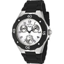 Invicta Women's 'Angel' White Dial Black Silicon Watch ...