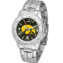 Iowa Hawkeyes Mens Steel Anochrome Watch