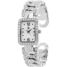 Isaac Mizrahi Live! Curb Link Hinged Cuff Watch