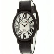 Ita Womens Luce Plastic Watch - Black Leather Strap - Silver Dial - ITA15.01.01