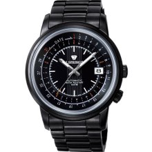 J Springs Mens Automatic Modern Classic Stainless Watch - Black Bracelet - Black Dial - JSPBEA012